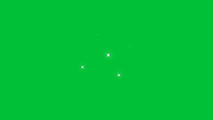 glowing stars sparkle on transparent background. 4k chroma key animation. twinkling stars animation,