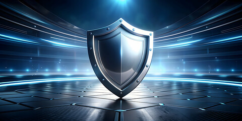 Futuristic shield in the background, futuristic, shield, protection, technology, sci-fi, defense