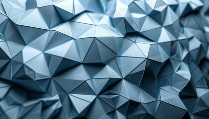 Blue polygonal geometric surface with reflective sheen