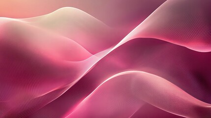 Sticker - Soft Abstract Waves in Pink Tones