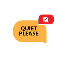 Poster - quiet please sign on white background	