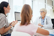 © Flashizzle/peopleimages.com - Checkup, doctor and talking to child, question and mature woman with glasses, diagnosis and worry. Office, mom and daughter in appointment, fear and conversation for health of kid and pediatrician