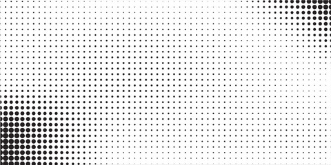 Wall Mural - Background with monochrome dotted texture. Polka dot pattern template vector dots pattern