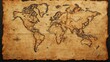 © PLATİNUM - Ancient World Map Illustration Displayed on Aged Parchment With Detailed Geographic Features and Vintage Aesthetic