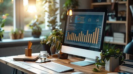Poster - A desk visualization tools and computers to investigate real estate price. Generative AI.