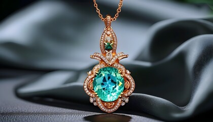 elegant natural gemstone pendant showcasing exquisite luxury and beauty