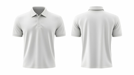 White Polo Shirt Mockup, Apparel Design Template, White Collared Shirt Design Template,