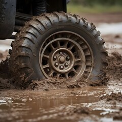 wheel of a tractor