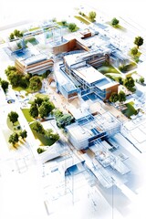 Architectural Blueprint of Modern Campus.