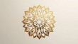 © NATTAWUT - A minimalist gold mandala design on a simple clean background exuding elegance and luxury