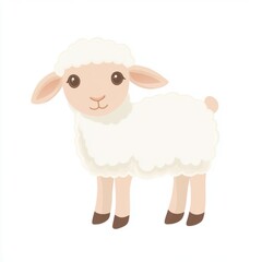 Sticker - Cute Cartoon Lamb.