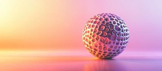 Abstract 3D object with a textured sphere shape resembling a balloon