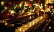 © TheoTheWizard - A piano with a wreath of Christmas lights hanging from it