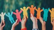 © AlfaSmart - Diversity and Unity: Paper People Holding Hands