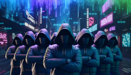 Abstract digital polygonal hack woman in blue on technology dark background Cybersecurity or cyber