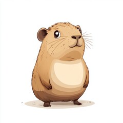 Poster - Cute Capybara Cartoon.