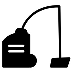 Canvas Print - Cleaner Dust Vacuum Glyph Icon