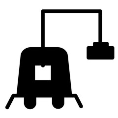 Poster - Cleaner Steam Thin Glyph Icon