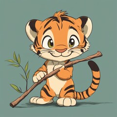 Sticker - Cute Tiger Cub.