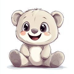 Sticker - Cute Cartoon Bear.