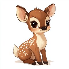 Wall Mural - Cute Baby Deer.