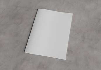 Wall Mural - magazine cover mockup on concrete 3d rendering