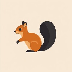 Canvas Print - Cute Squirrel Icon.