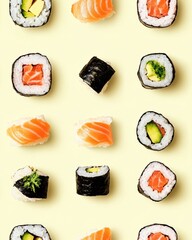 Sticker - Sushi Pattern.