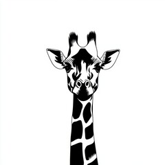 Wall Mural - Giraffe Portrait.