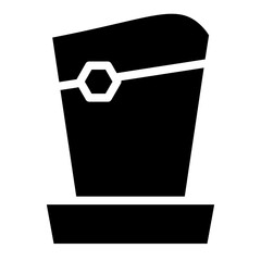 Poster - Top Hat Cap Glyph Icon