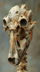 Close Up of an Animal Skull: A Study in Texture and Form