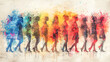 © João Macedo - Businesswomen walking together connecting psychological data solving problems