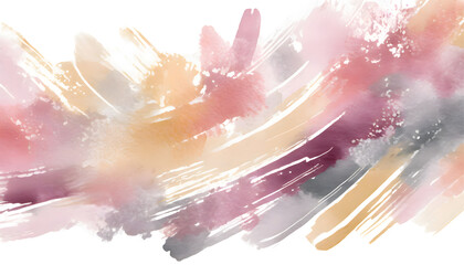 Sticker - pastel brush stroke watercolor illustration background isolated on white background. generative ai.