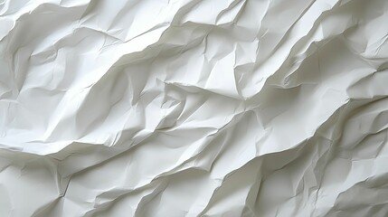 Abstract Texture of a Crumpled White Sheet