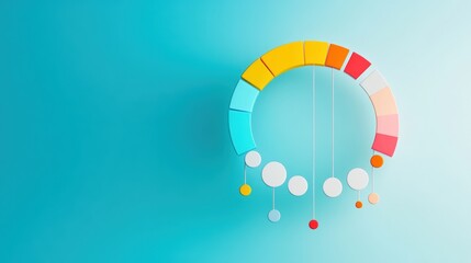 Poster - A colorful circular infographic showcasing the different stages of a software development project, from planning to implementation and maintenance.