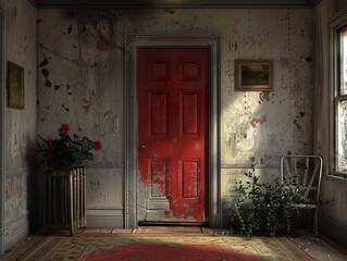 Canvas Print - Forgotten Entryway: A Glimpse into a Bygone Era