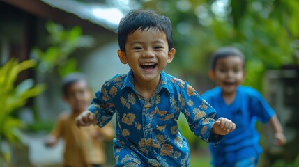 photography of indonesian children playing together