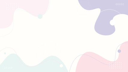 Wall Mural - Abstract pastel background. Flat dynamic colorful fluid shapes background. Plain aesthetic background with abstract graphic elements for presentation design. Cute Abstract Modern Background 