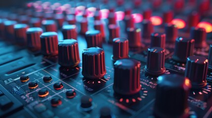 audio mixing board