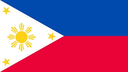 Sovereign state flag of country of Philippines in official colors. Philippines flag
