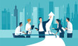 © bizvector - Plan, goal and successful business strategy. Growth. Path to the success. Vector illustration.