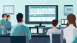 © นิศรา อ่วมเกิด - Medical Team Analyzing Data on Computer Monitors