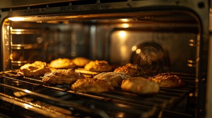 Canvas Print - cooking meat on the grill