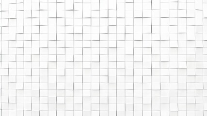 Abstract white geometric background with square pattern design