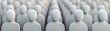 © Chanoknan - A seamless crowd of white figurines representing unity, diversity, and social dynamics in a contemporary digital environment.