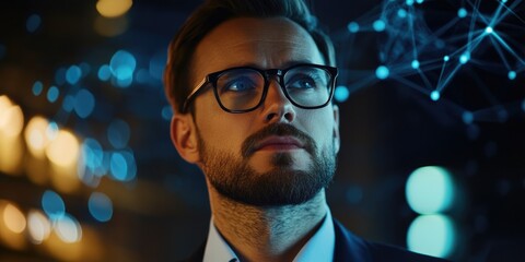Poster - Digital transformation is highlighted as businesses digitize processes, optimize customer service, and automate operations, leveraging cloud computing and modern digital