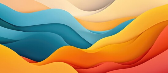 Wall Mural - Abstract 3D Background Showcasing Vibrant Layers Of Flowing Fabric