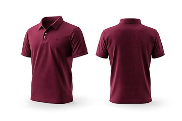 Burgundy Polo Shirt Mockup