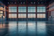 © Tendo - Empty hall interior of industrial. Modern factory or warehouse background.