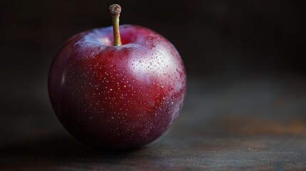 Sticker - A Single Plum with Water Droplets